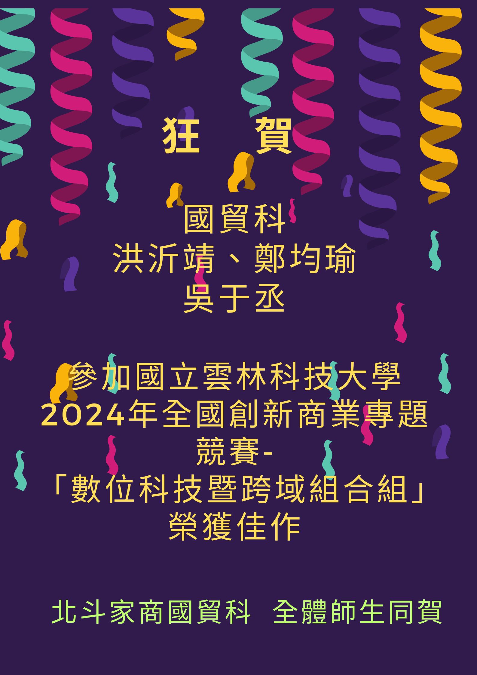113年度雲林科大專題競賽榜單